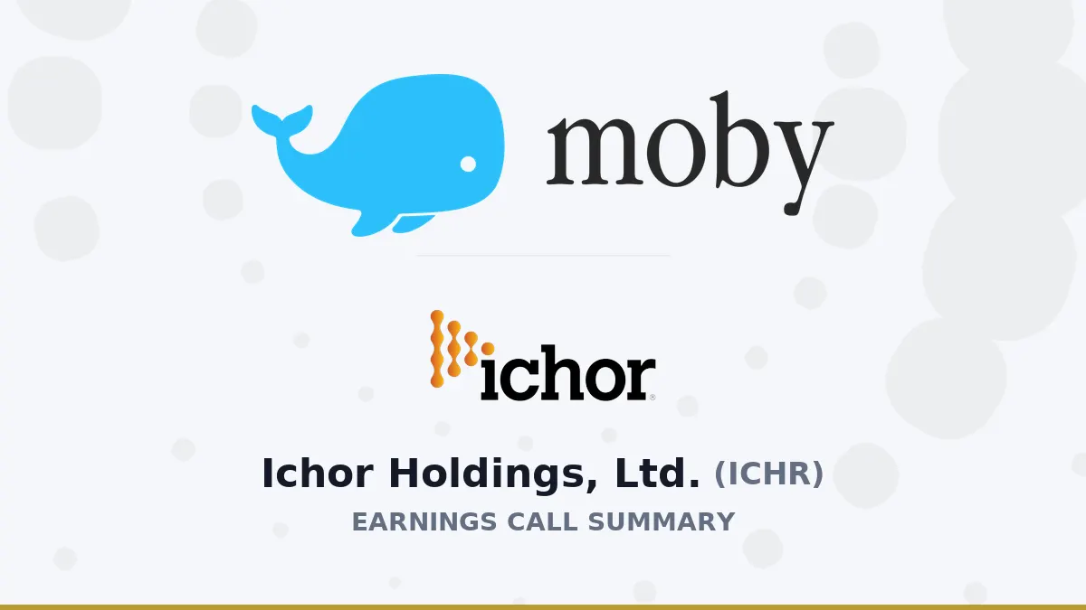 Ichor Holdings Q2 2026: Doanh thu tăng 15% và lợi nhuận gộp cải thiện