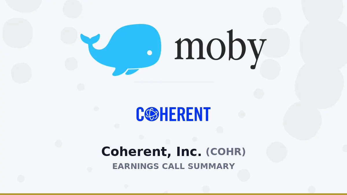 Coherent Inc. Q4 2026: Doanh thu tăng, lợi nhuận mở rộng