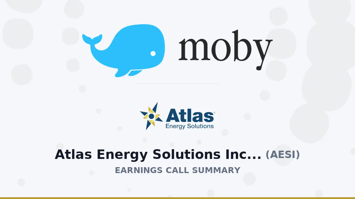 Atlas Energy Solutions Q2 2026: Tóm tắt kết quả