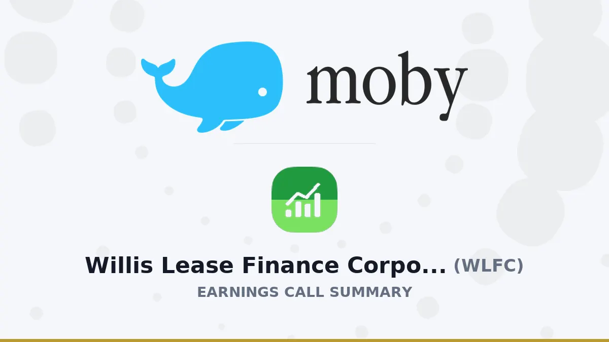 Willis Lease Finance Q2 2026: Tóm tắt kết quả