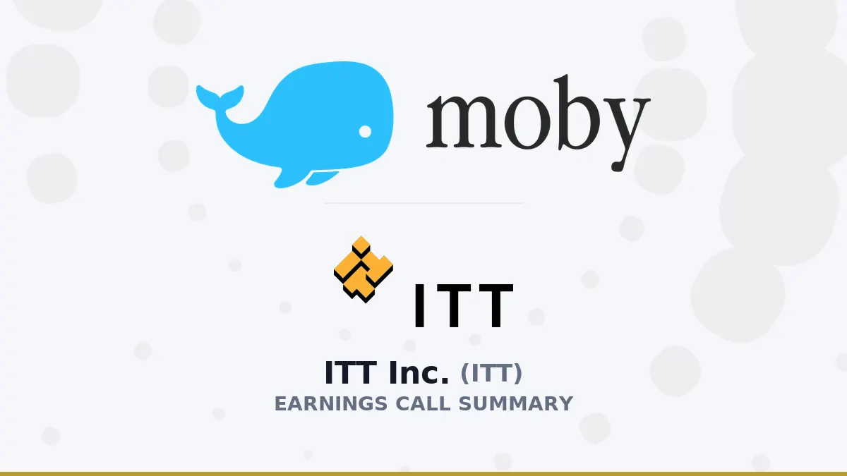 ITT Inc. Q2 2026: Tăng trưởng doanh thu & lợi nhuận