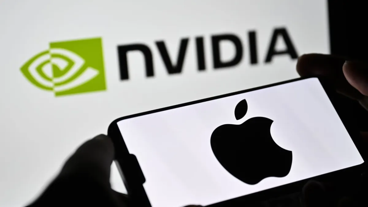 Apple áp sát vốn hóa Nvidia tranh ngôi vương công nghệ