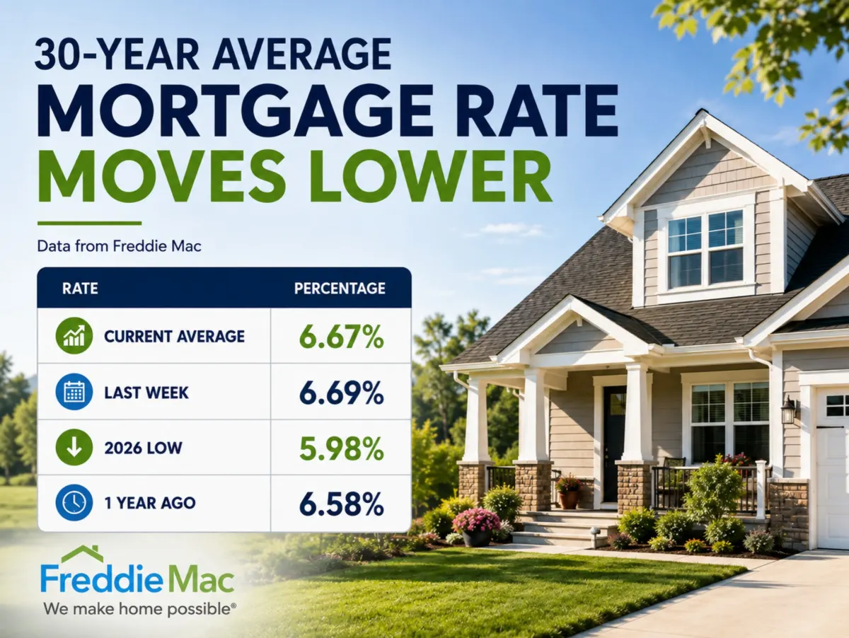 Lãi suất vay 30 năm Mỹ giảm 6,67% so với tuần trước