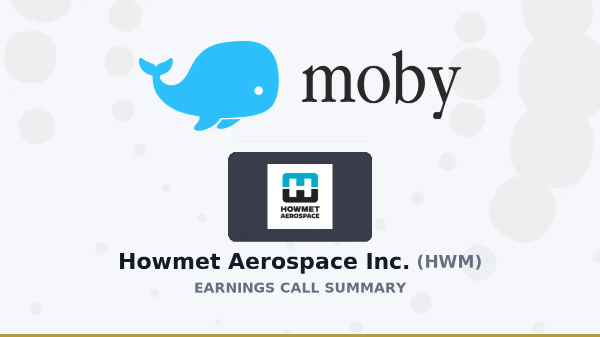 Howmet Aerospace Q2 2026: Doanh thu tăng 21%, Lợi nhuận lên 32%