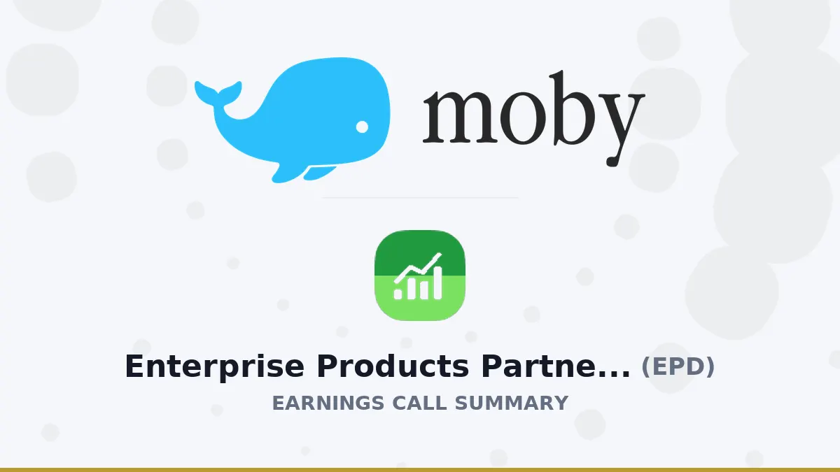 Tóm tắt cuộc họp Q2 2026 Enterprise Products Partners