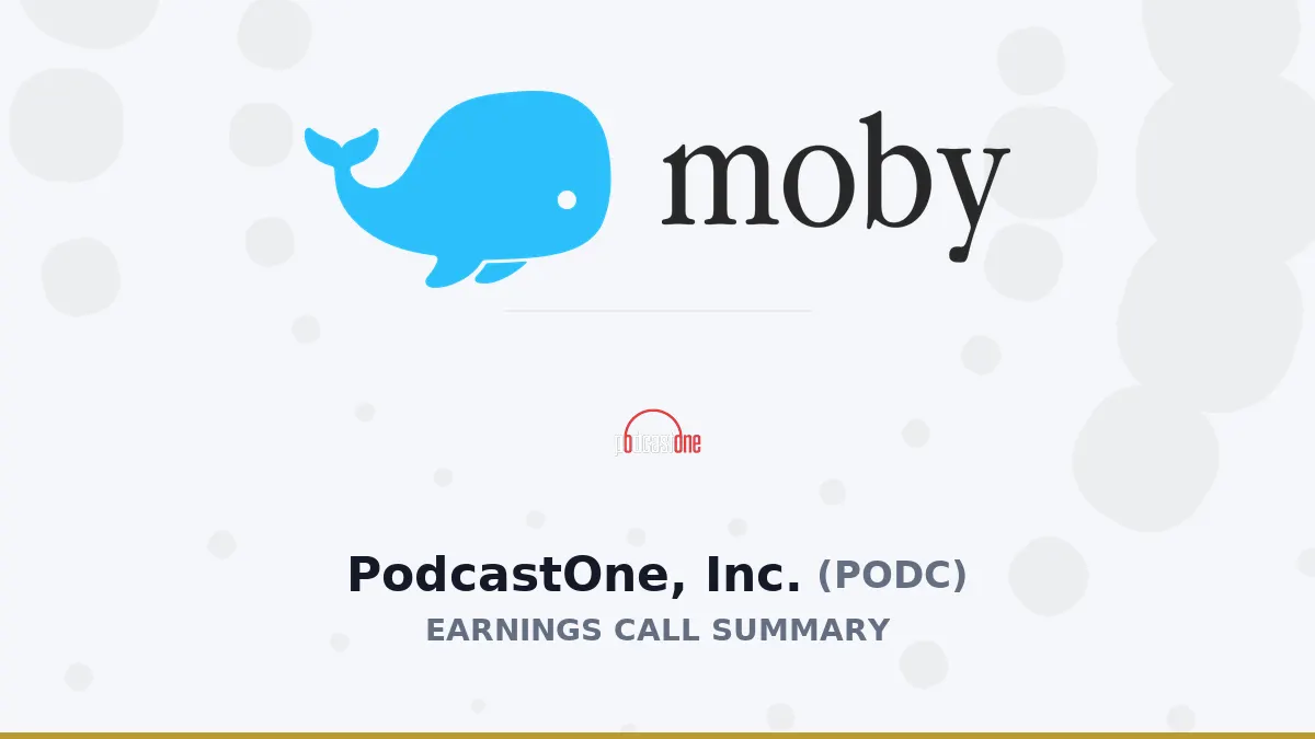 PodcastOne Q1 2027: Doanh thu tăng, AI & M&A