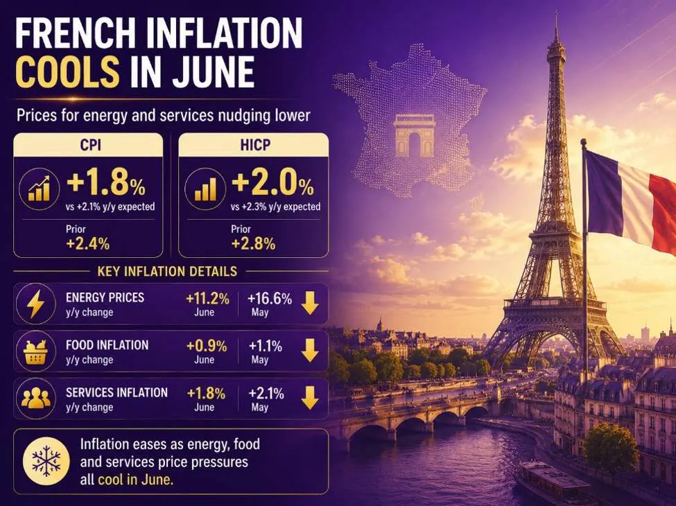 Lạm phát Pháp giảm mạnh tháng 6, áp lực ECB hạ nhiệt