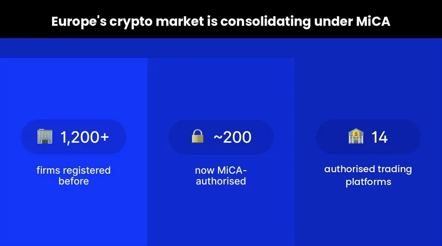 Thị trường Crypto Châu Âu sau 1/7: Ai ở, ai đi dưới luật MiCA?