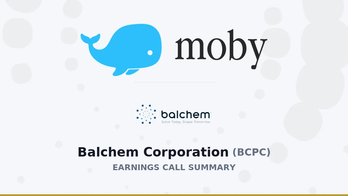Tóm tắt kết quả Q2 2026 Balchem Corp – Cơ hội tăng trưởng