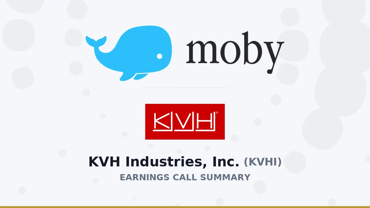 Báo cáo Q2/2026 KVH Industries: Doanh thu LEO tăng 29%