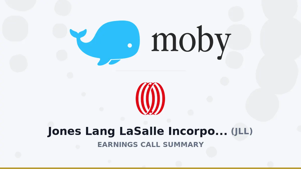 Tóm tắt cuộc gọi lợi nhuận Q2 2026 của Jones Lang LaSalle (JLL)