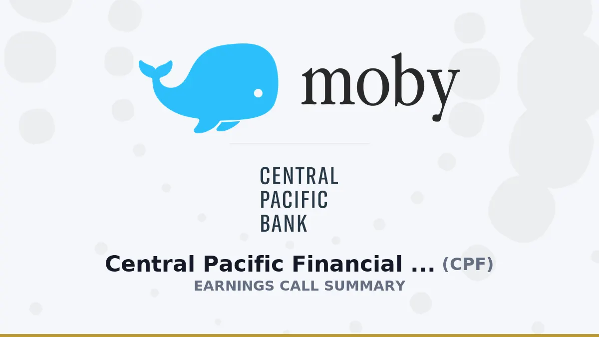 Tóm tắt Q2 2026 Central Pacific Financial Corp