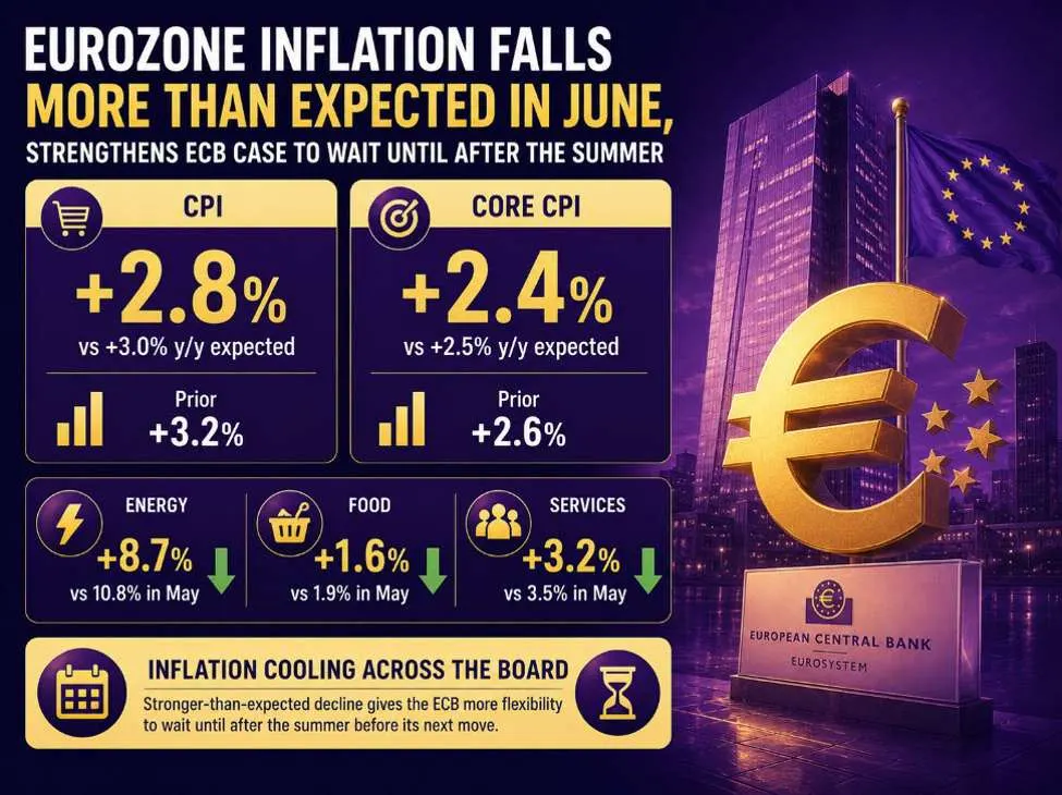 Lạm phát Eurozone hạ nhiệt, ECB bớt áp lực