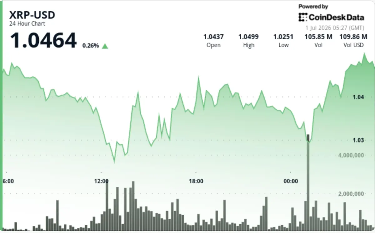 Giá XRP giữ vững trên 1 USD khi hoạt động mạng lưới tăng