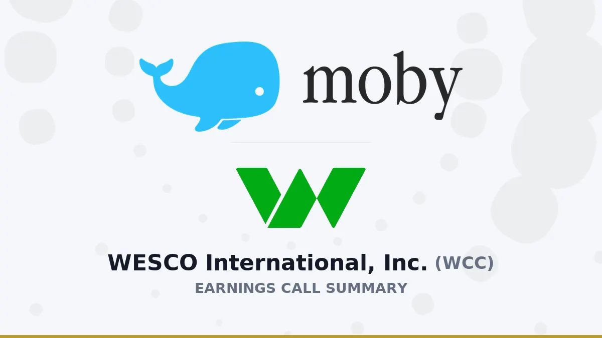 WESCO International Q2 2026: Kết quả ấn tượng, tăng trưởng