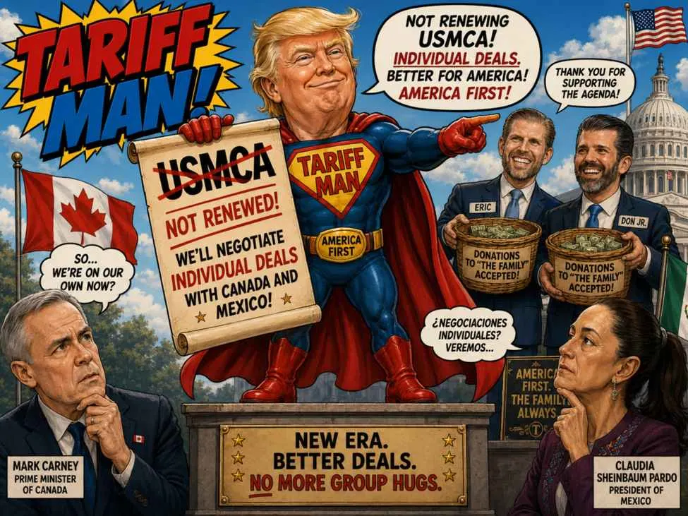 Trump hủy USMCA, kiếm 2,2 tỷ USD từ crypto năm 2025