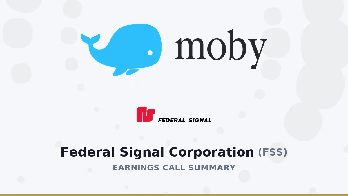 Tóm tắt Q2 2026 Federal Signal: doanh thu đa dạng, lợi nhuận tăng