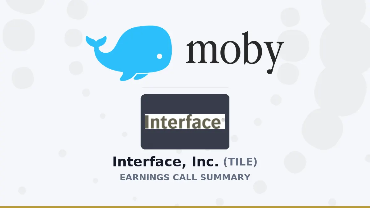 Interface Inc. Q2 2026: Doanh thu tăng 4%, dự báo mạnh