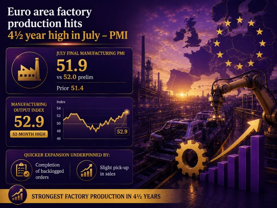 Công nghiệp Euro tăng mạnh tháng 7 dù nhu cầu yếu