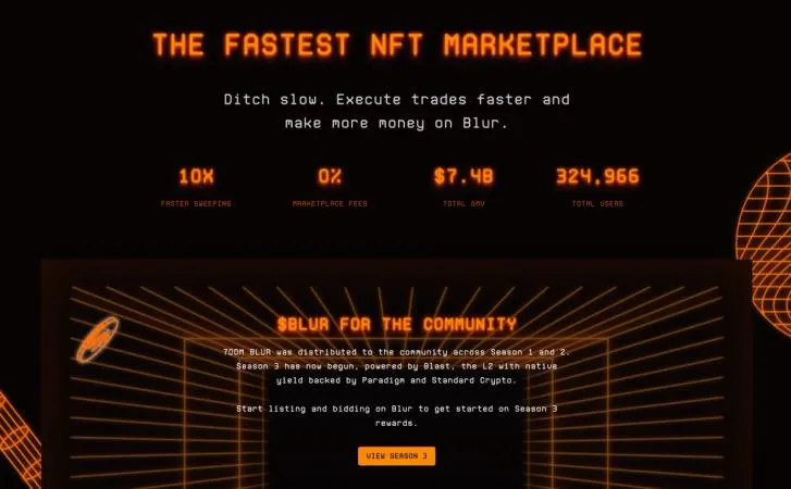 Blur – Sàn NFT Ethereum đóng cửa sau sụt giảm 99%