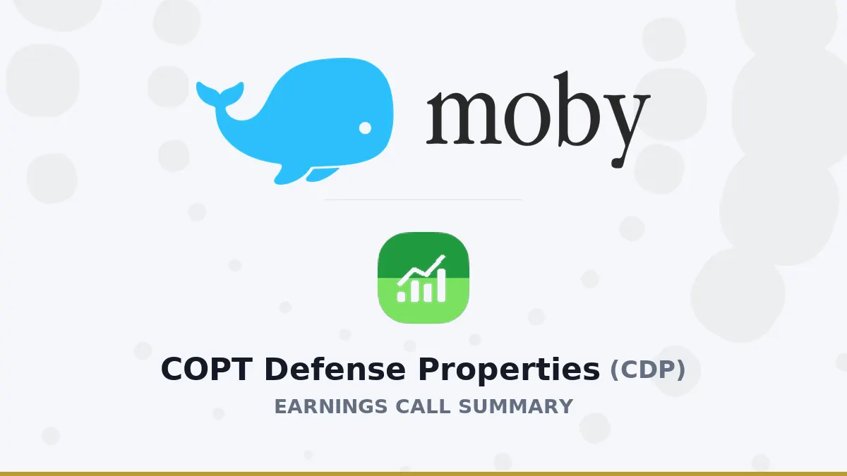 COPT Defense Q2 2026: Tăng trưởng nhờ vốn quốc phòng Mỹ