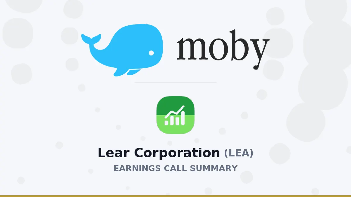 Lear Corp Q2 2026: Doanh thu kỷ lục, dự báo tăng