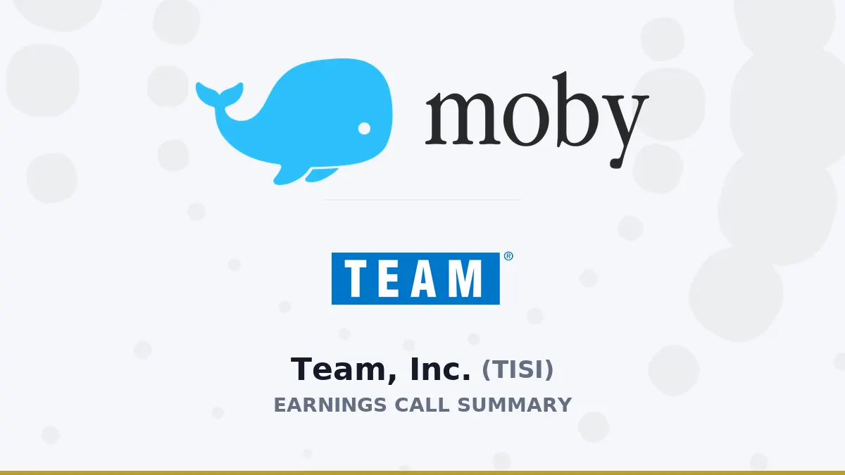 Tóm tắt cuộc gọi lợi nhuận Q2 2026 của Team, Inc.