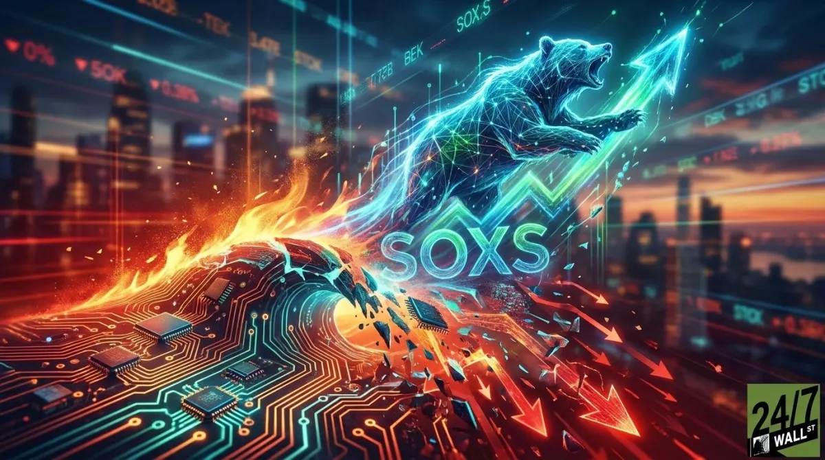 ETF bán khống SOXS tăng vọt khi cổ phiếu chip bị bán tháo