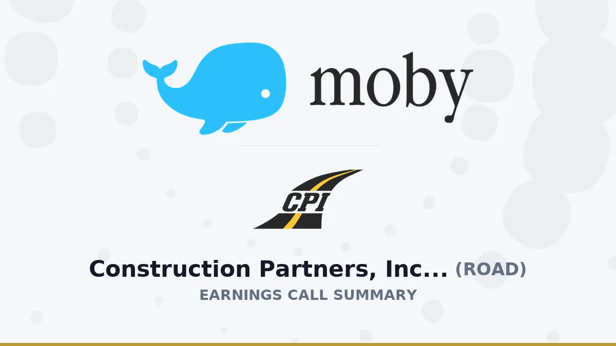 Tóm tắt lợi nhuận Q3 2026 Construction Partners