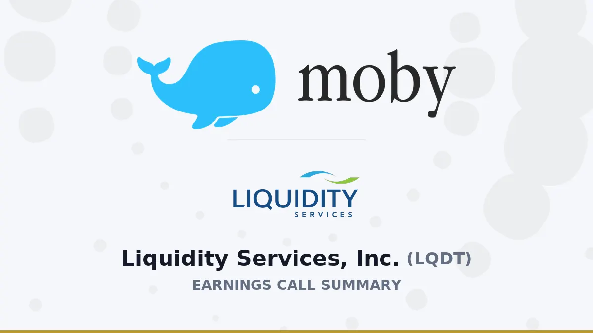 Liquidity Services Q3 2026: Tăng trưởng mạnh, GMV 2 tỉ USD
