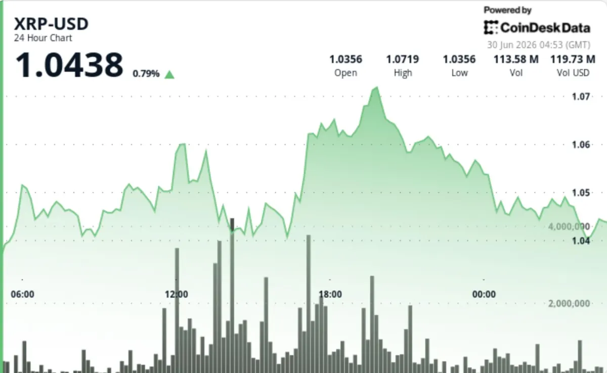 XRP giữ vững mốc 1 USD khi hoạt động mạng lưới tăng mạnh