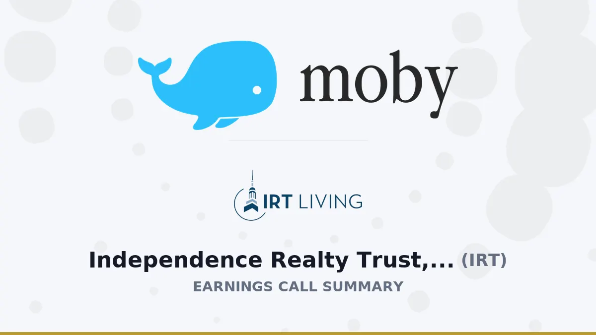 Tóm tắt Q2 2026 Independence Realty Trust