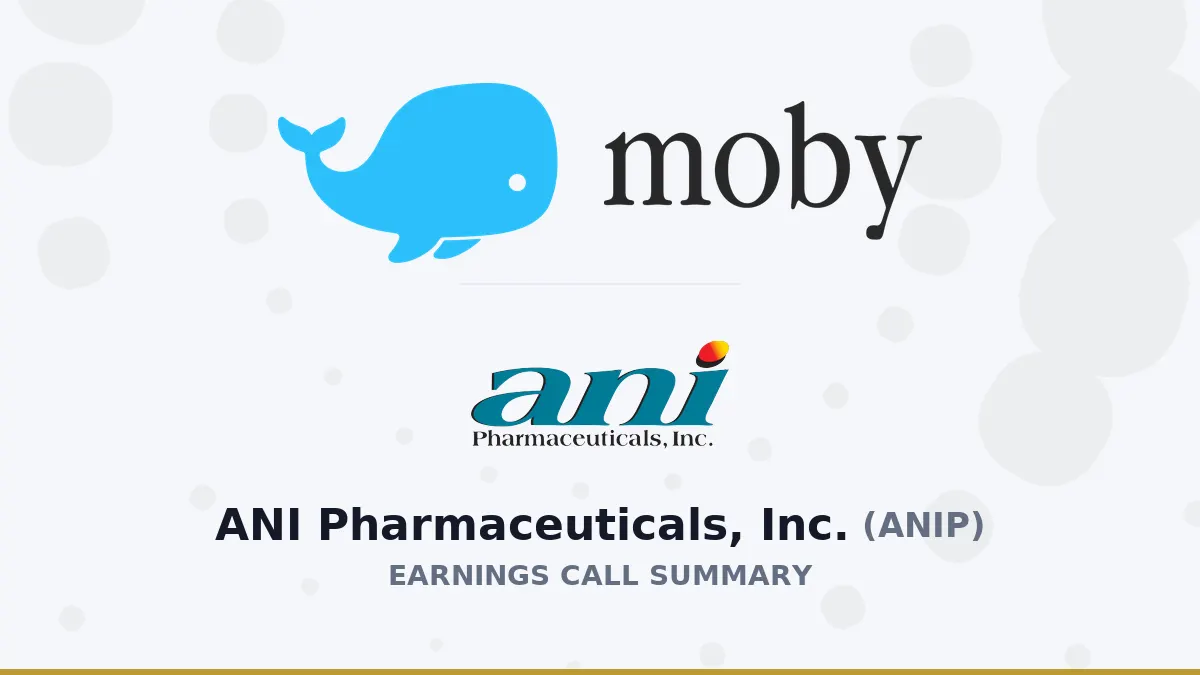 ANI Pharma Q2 2026: Doanh thu kỷ lục, mở rộng gout