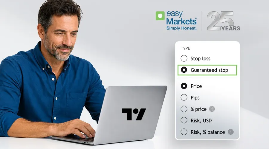 easyMarkets tích hợp Chặn lỗ đảm bảo không trượt giá trên TradingView