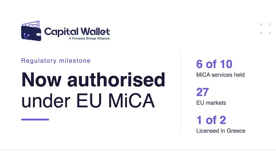 Capital Wallet Greece nhận CASP MiCA, mở rộng EU