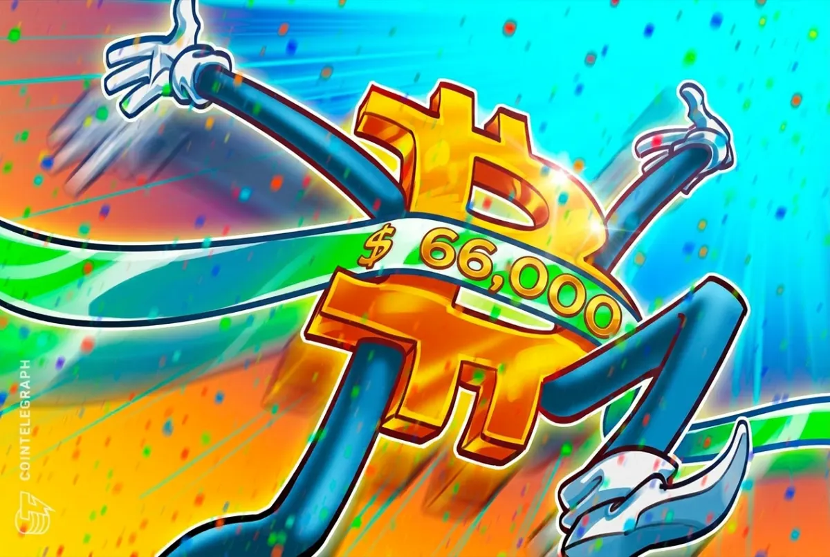Bitcoin đột phá $66.3K, đạt mức cao nhất trong 1 tháng